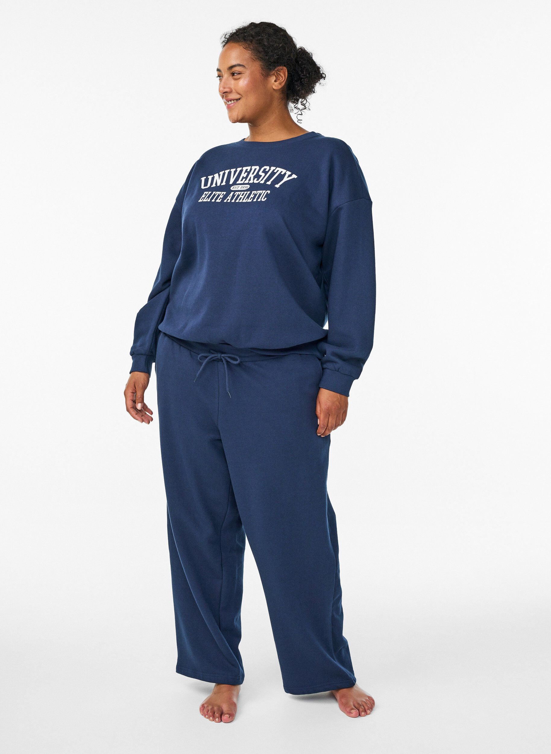 ZizziBluza z nadrukiem tekstowym, Niebieskie, Model image number 1