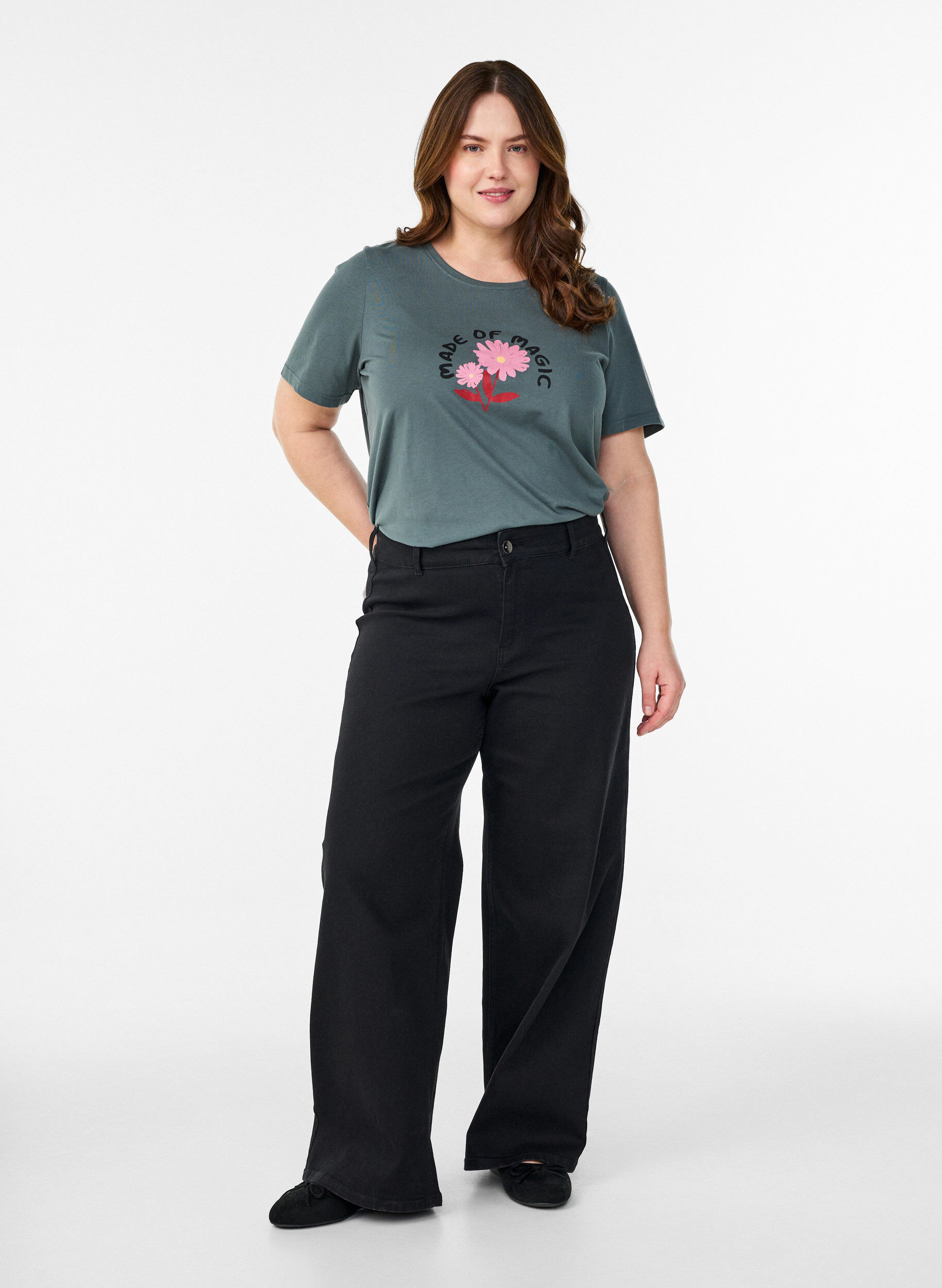 Zizzi FLASH - Koszulka z nadrukiem, Zielony, Model image number 1