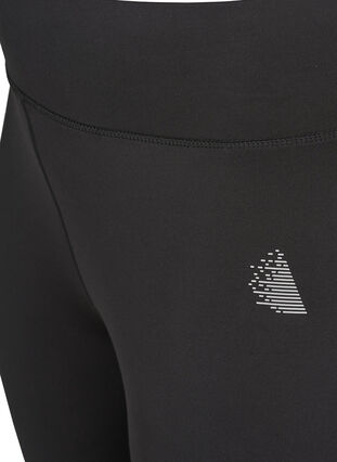 Treningowe spodnie capri o obcislym kroju, Black, Packshot image number 3
