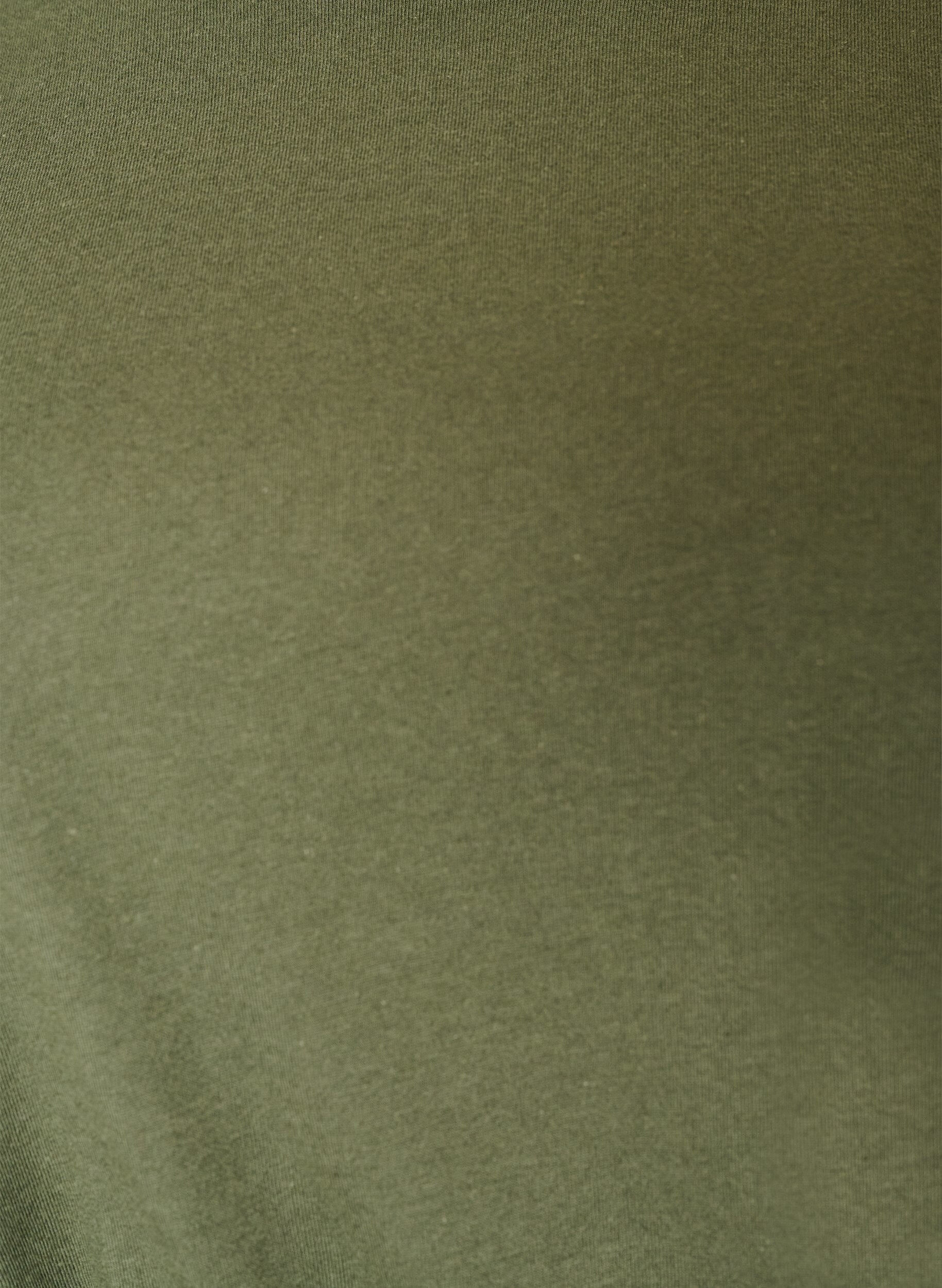 ZizziBawelniana sukienka z rekawami broderie anglaise i wiazaniem w talii, Zielony, Packshot image number 2