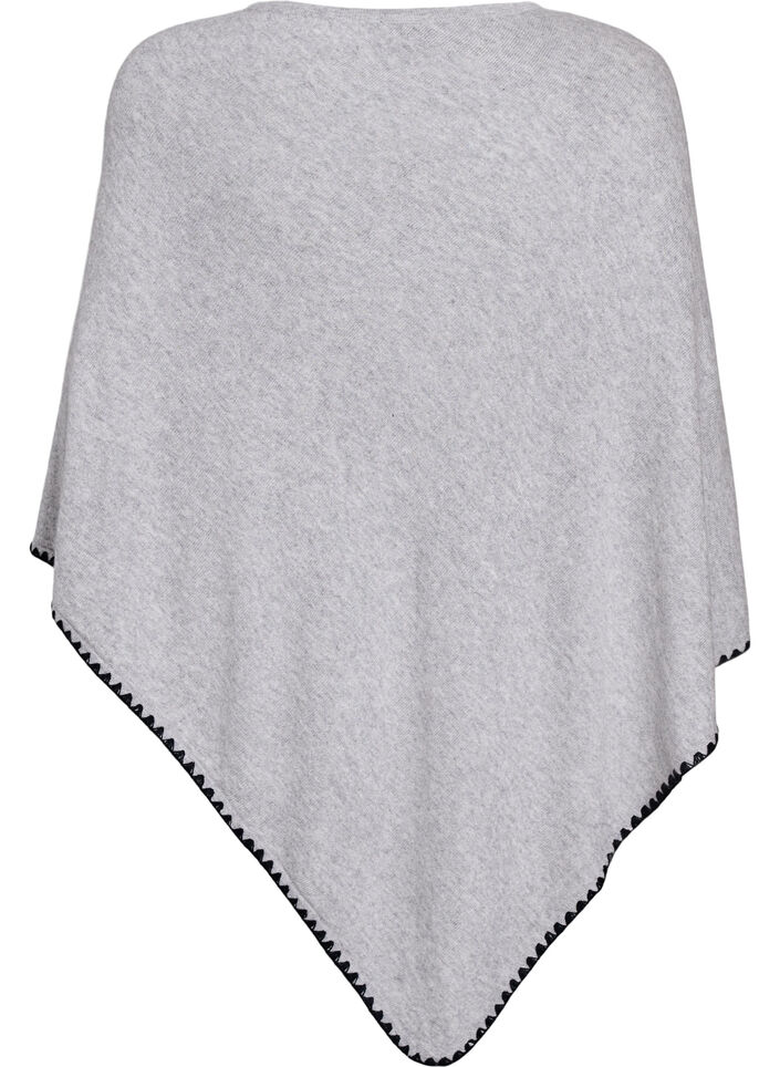 Ponczo z cienkiej dzianiny, Szary, Packshot image number 1