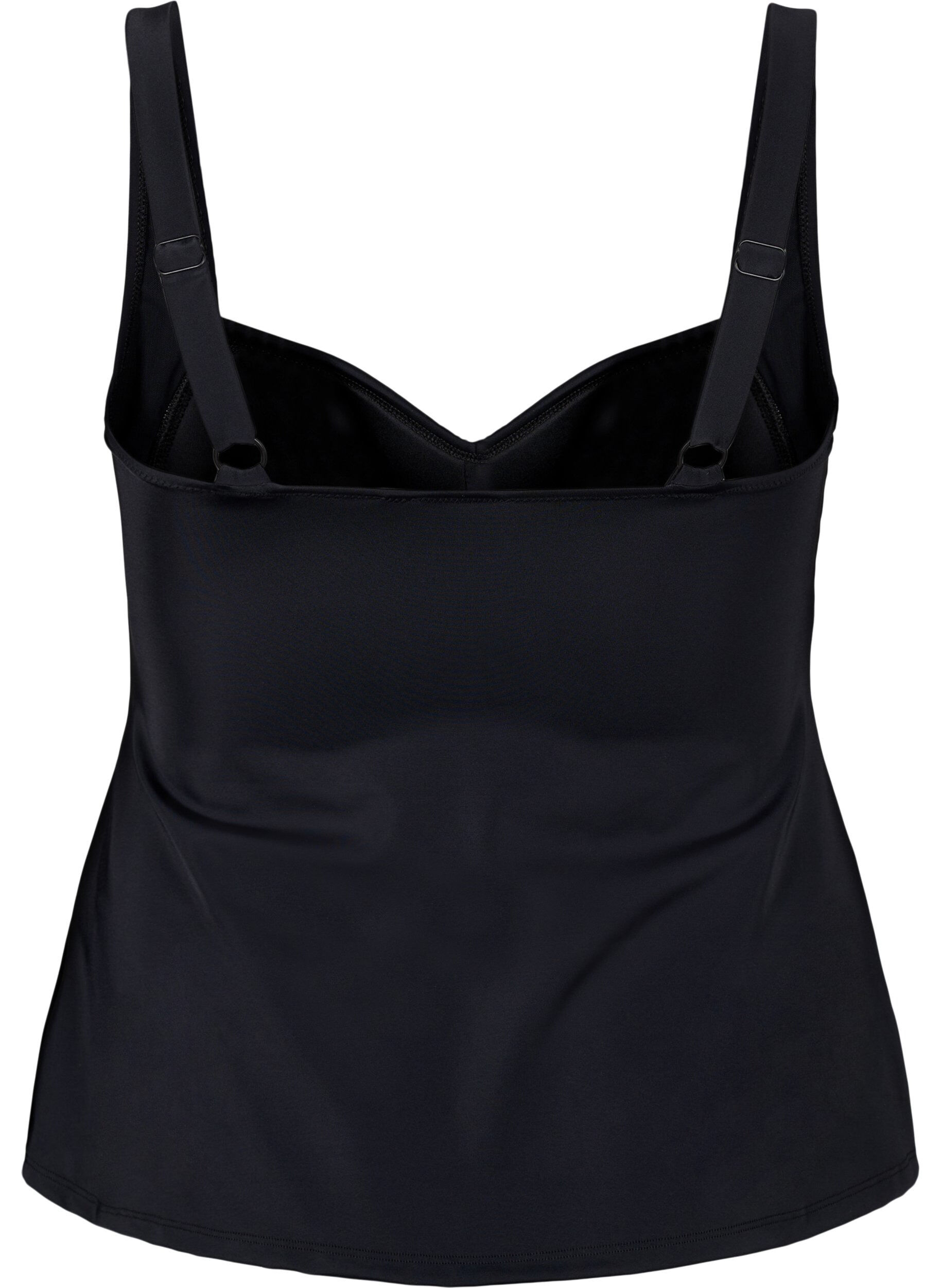 Zizzi Drapowane tankini, Czarne, Packshot image number 1