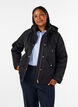 Parka z podszewka i odpinana kapturka, Czarne, Model image number 0