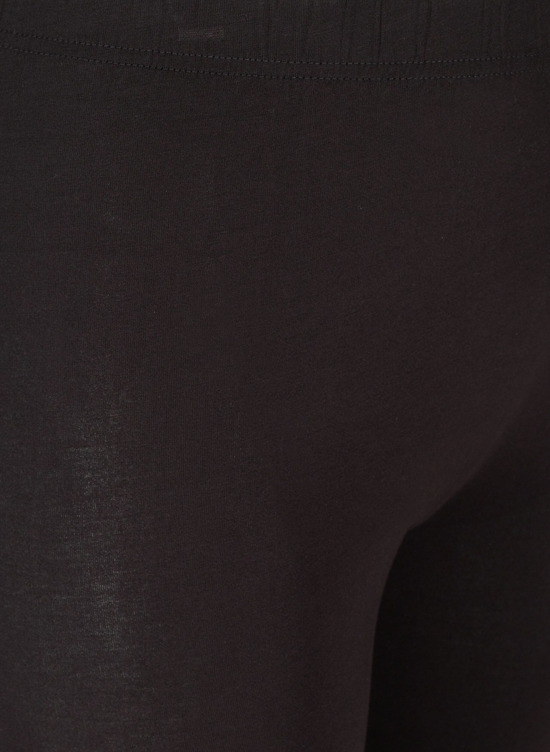 Zizzi Viscose blend leggings with decorative rhinestones, Black, Packshot image number 2