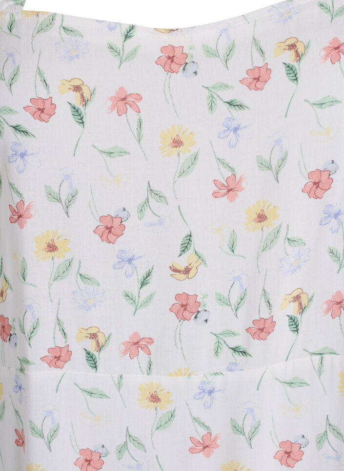 Letnia sukienka na szerokich ramiaczkach, Biały, Packshot image number 2