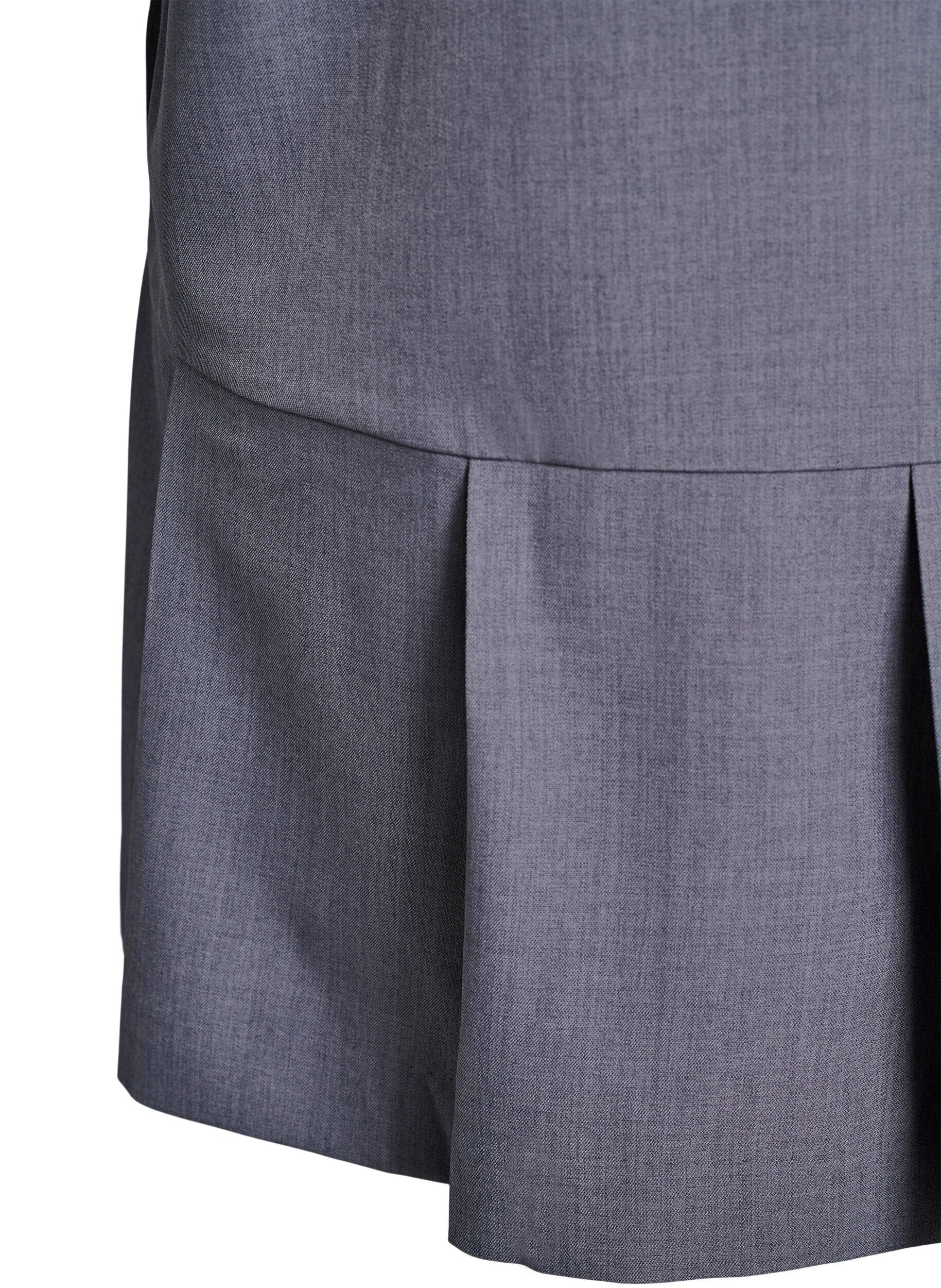 Zizzi Kr&oacute;tkiej sukienki w stylu A-line z zamkiem i 3/4-sleeves, Szary, Packshot image number 3