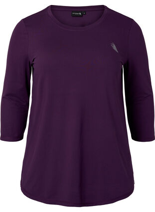 Koszulka do cwiczen z rekawami 3/4, Purple Pennant, Packshot image number 0