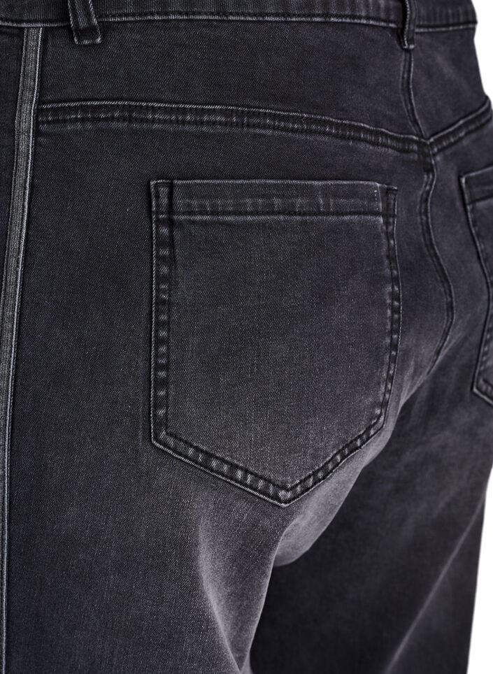 Jeansy o szerokim kroju z pionowymi elementami z denimu, Ciemnoszary, Packshot image number 3