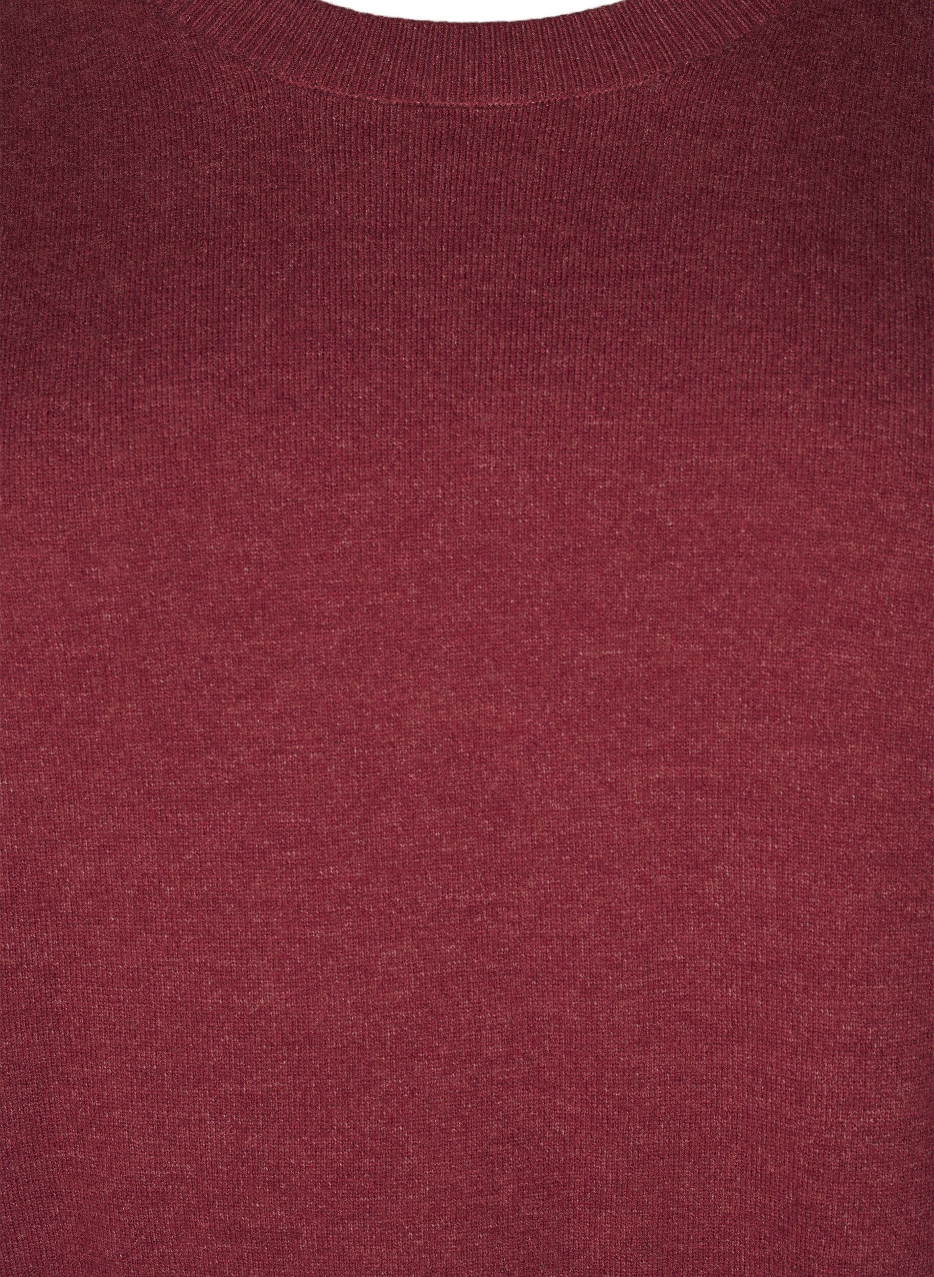 ZizziDzianinowa bluzka z okraglym dekoltem, Czerwony, Packshot image number 2
