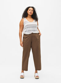 Luzne spodnie z mieszanki lnu i bawelny, Cub, Model