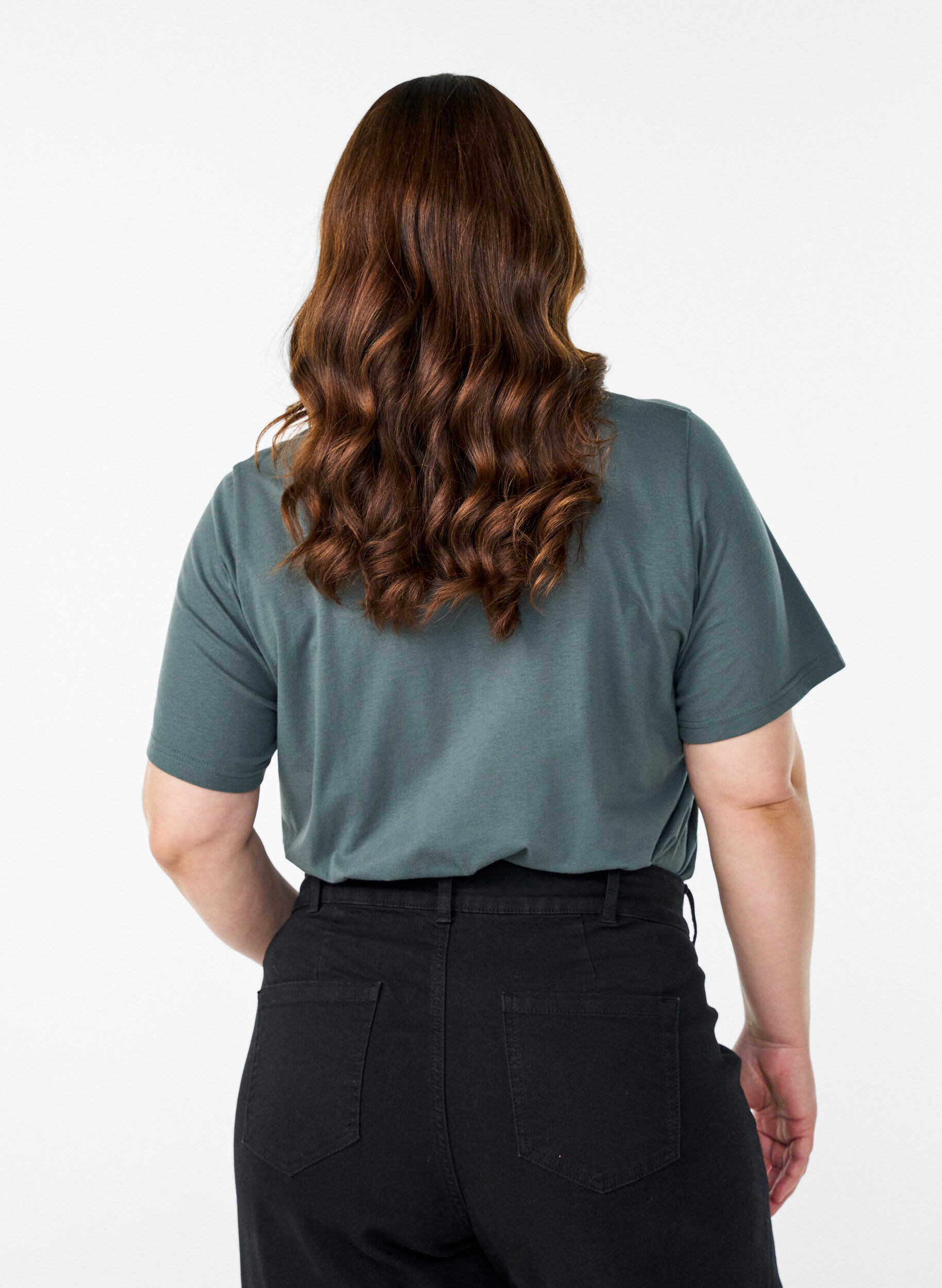 Zizzi Koszulka z nadrukiem, Zielony, Model image number 2