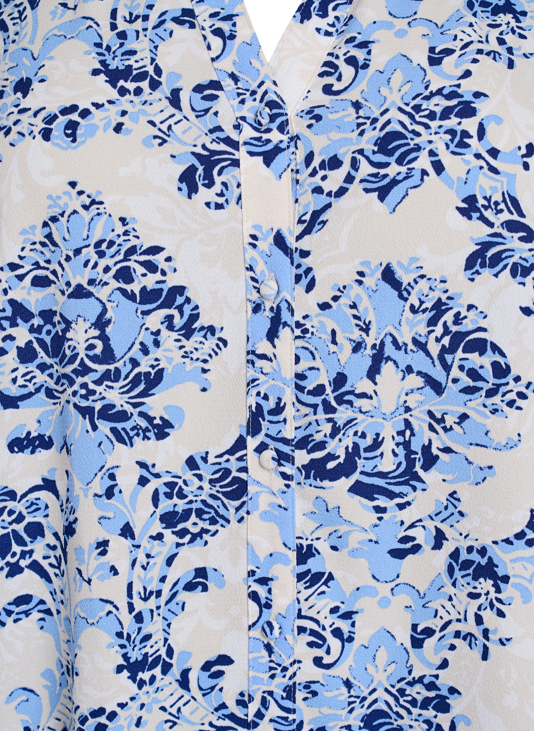 Zizzi Trapezowa sukienka midi z kr&oacute;tkim rekawem, Beżowy, Packshot image number 2