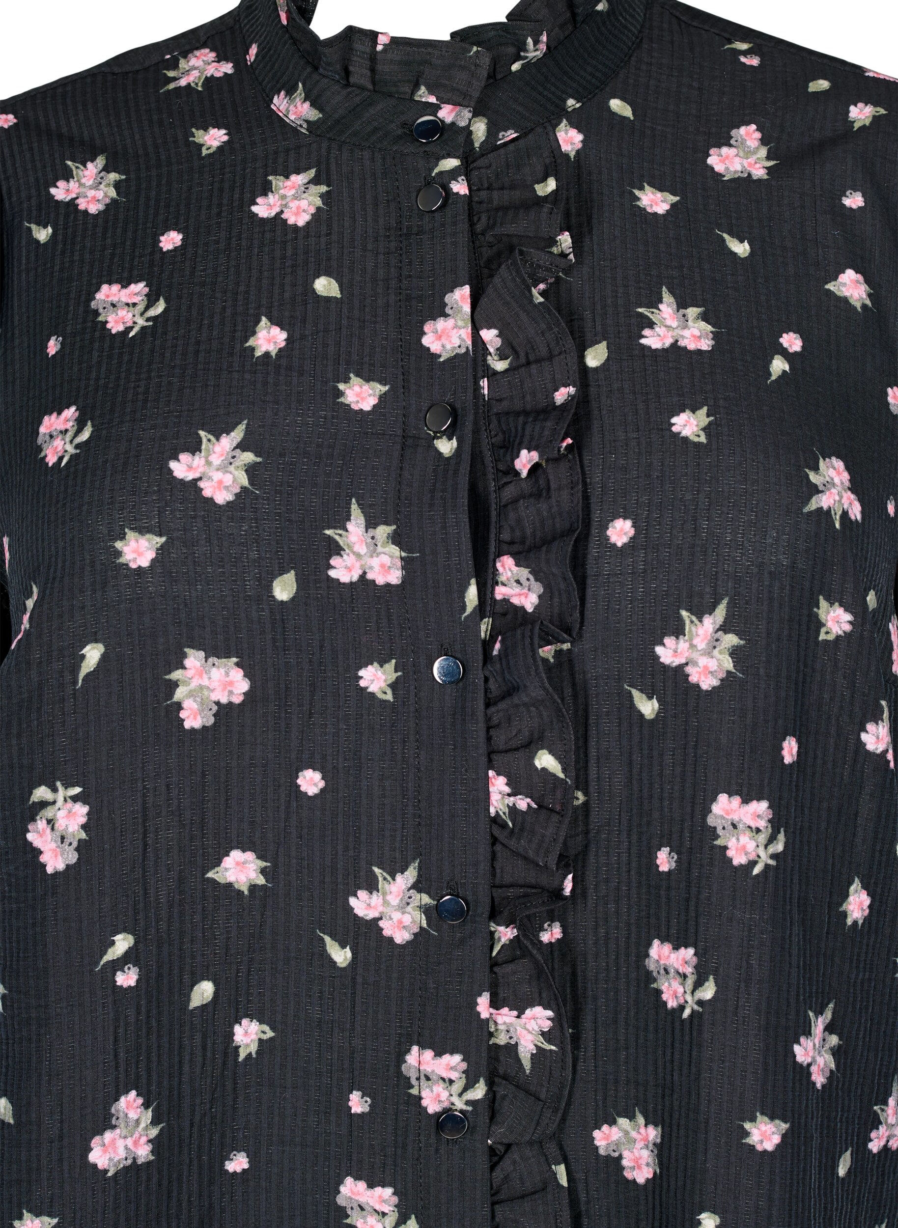 Zizzi Tunika w&nbsp;kwiaty z&nbsp;lyocellu, Czarne, Packshot image number 2