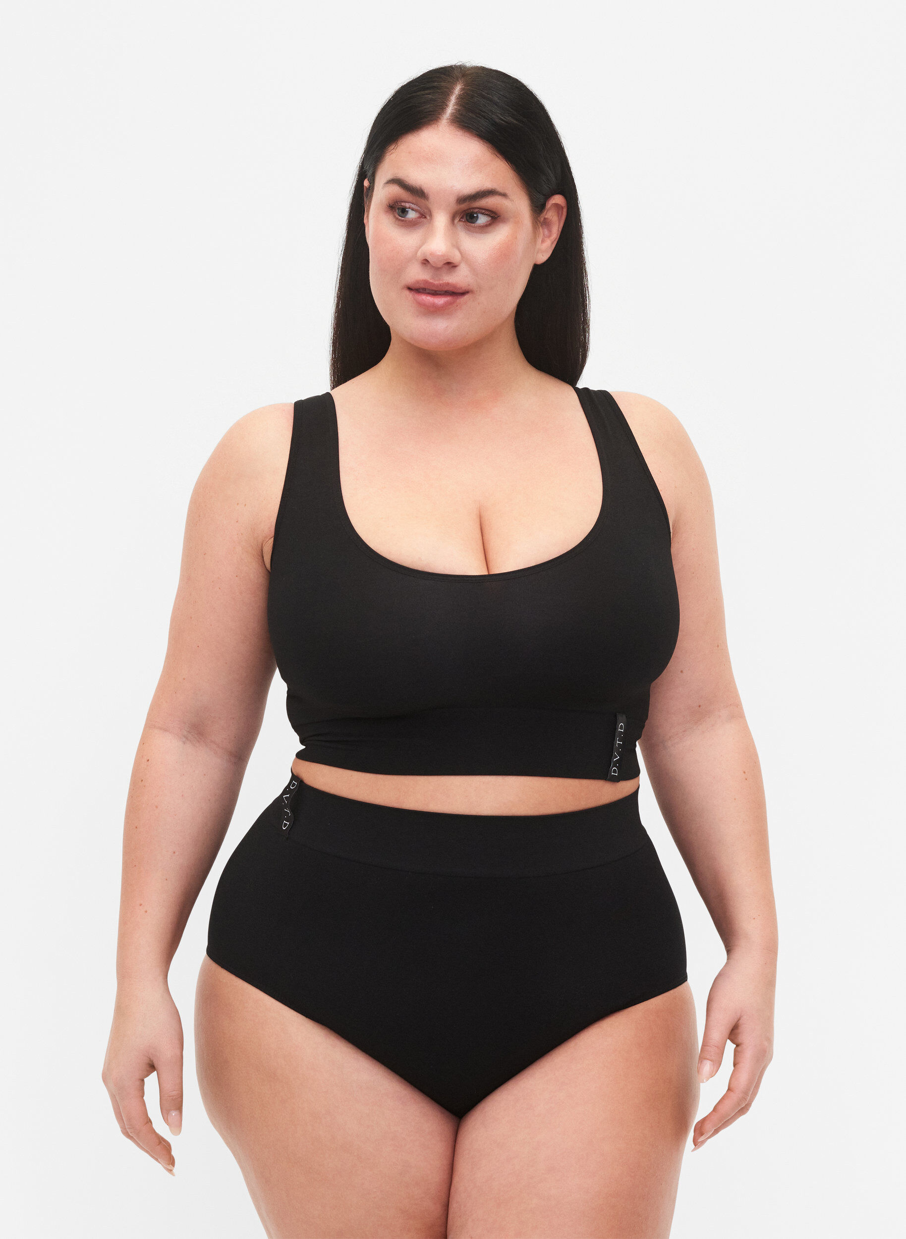 Zizzi Seamless hipster, Black, Model image number 0