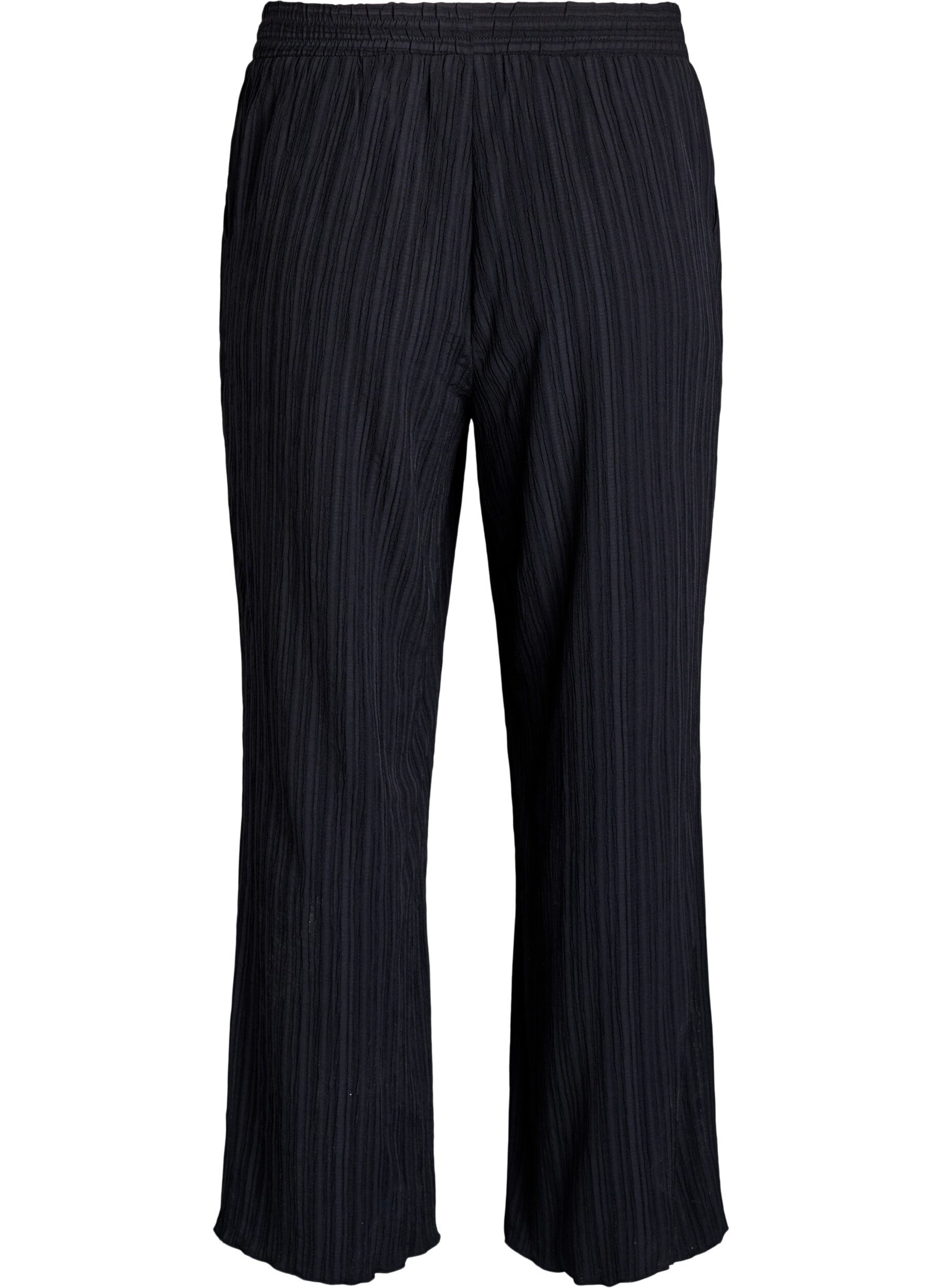 Zizzi FLASH &ndash; Spodnie z wysokim stanem i szerokimi nogawkami, Czarne, Packshot image number 1