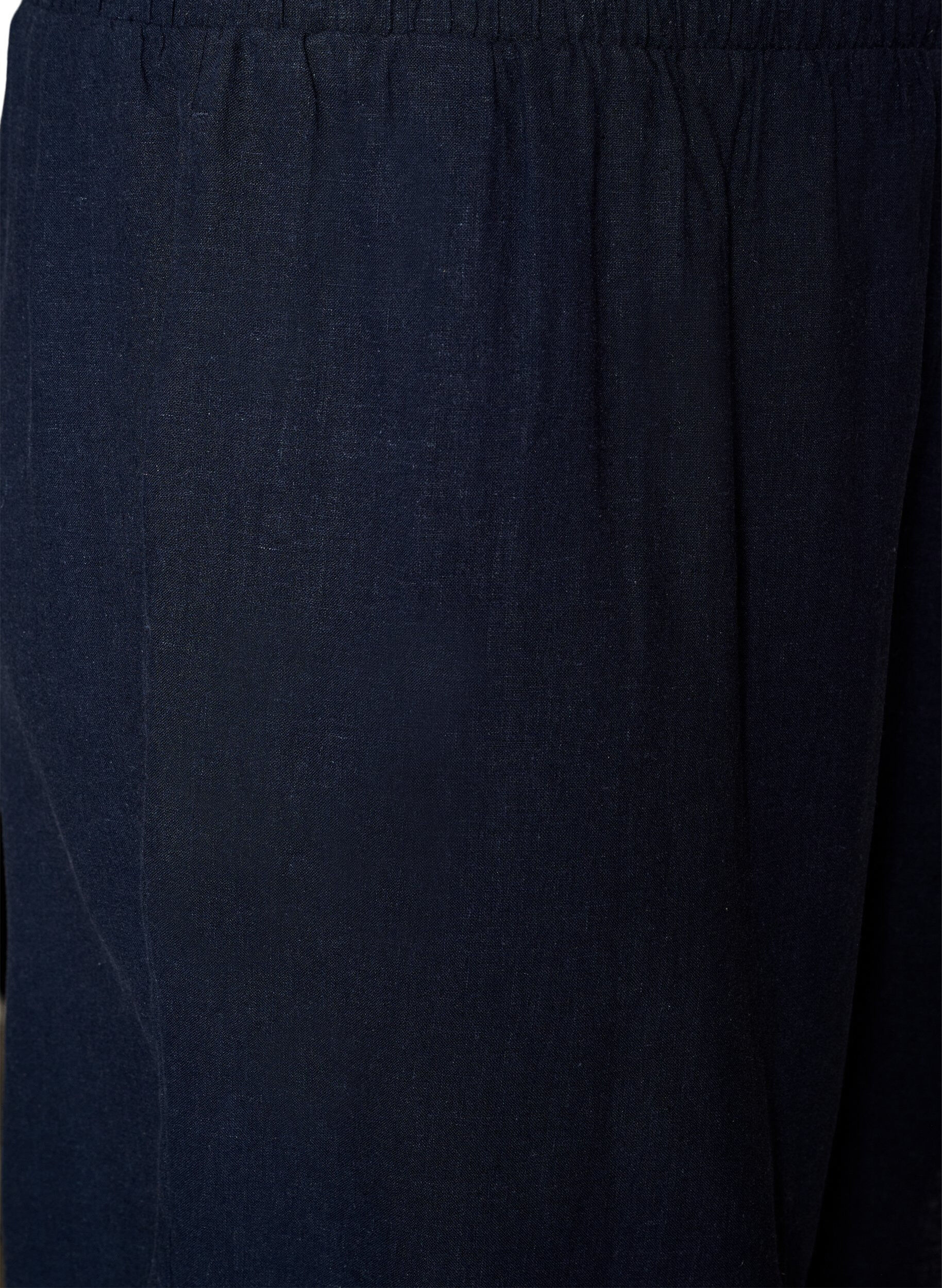 Zizzi Szorty z lnu i wiskozy z wysokim stanem, Niebieskie, Packshot image number 2