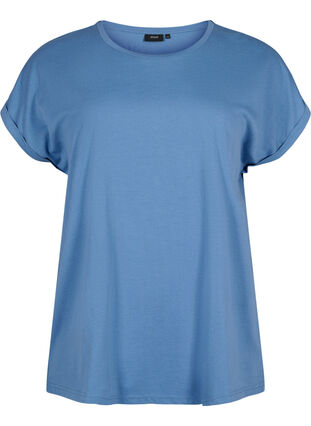T-shirt z krótkim rekawem z mieszanki bawelny, Moonlight Blue, Packshot image number 0
