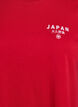 T-shirt z nadrukiem tekstowym i okraglym dekoltem, Czerwony, Packshot image number 2