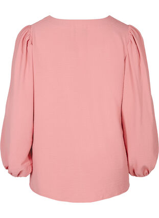 Blouse with puff sleeves, Brandied Apricot, Packshot image number 1
