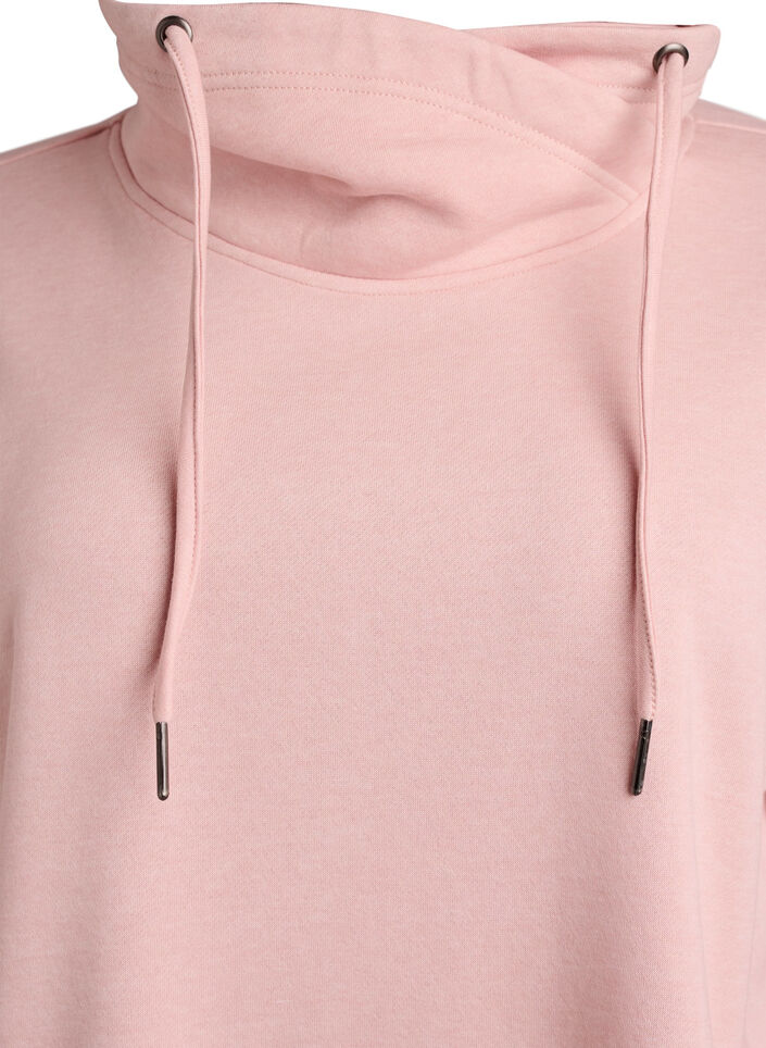 Bluza z wysokim kolnierzem i kieszeniami, R&oacute;żowy, Packshot image number 2