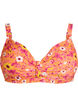 G&oacute;ra od bikini z fiszbinami i wzorem, Pomarańczowy, Packshot image number 0