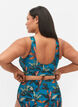 Góra od bikini z okraglym dekoltem, Leaf Print, Model image number 1
