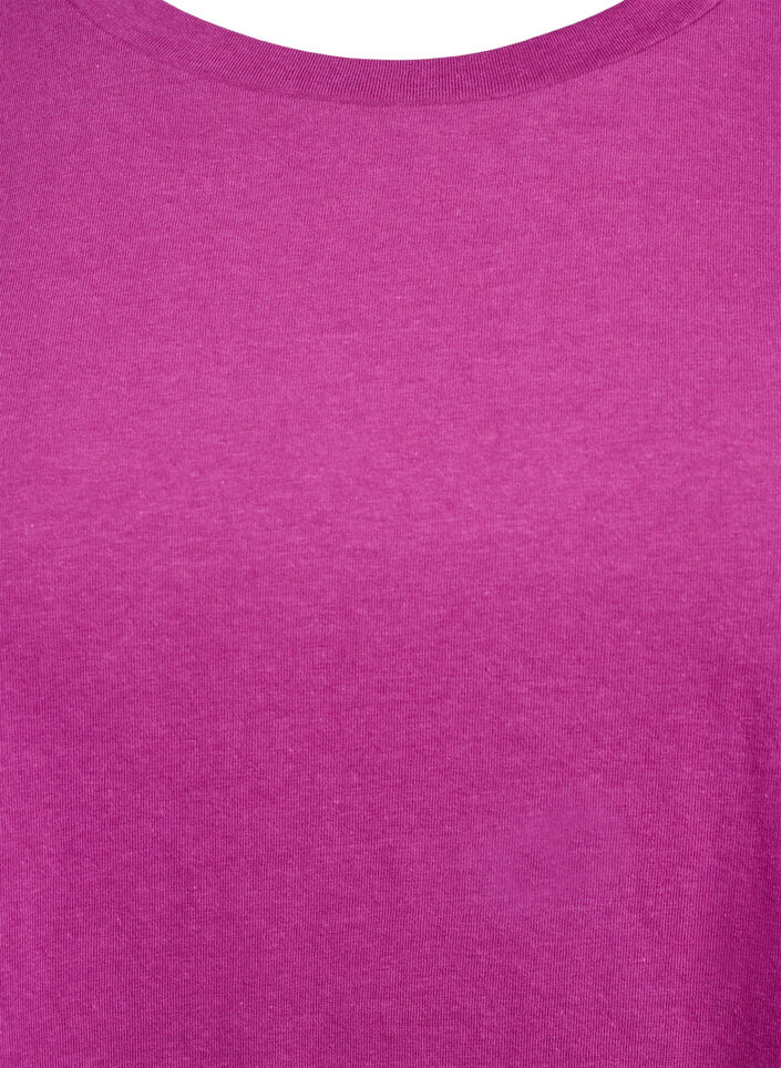 T-shirt z kr&oacute;tkim rekawem z mieszanki bawelny, Fioletowy, Packshot image number 2