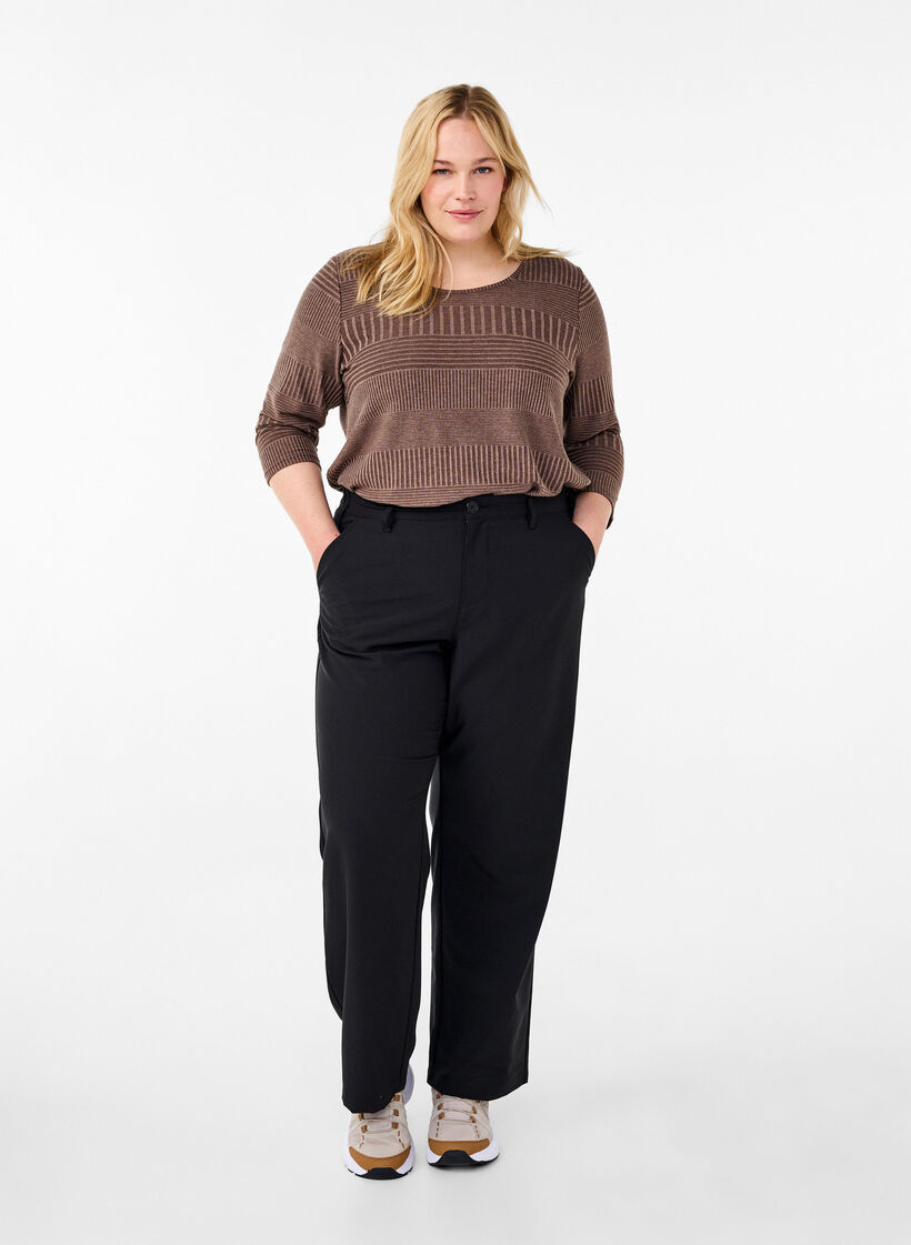 Bluzka z rekawem 3/4 i wzorem w paski, Ch. Martini Mel., Model image number 2