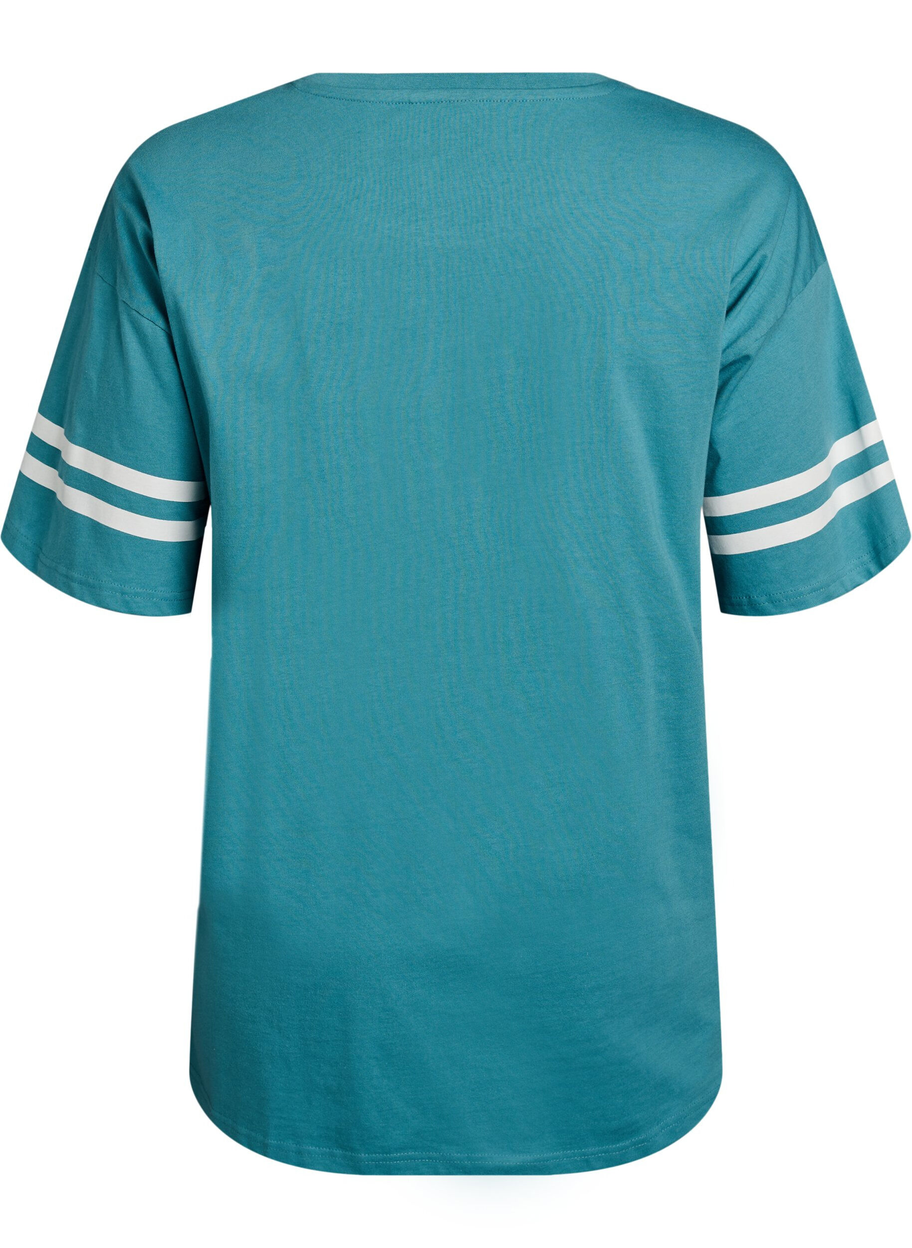 Zizzi Sportowy T-shirt oversize w stylu uniwersyteckim, Niebieskie, Packshot image number 1