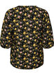 Bluzka z wiskozy w krate z 3/4-sleeves, Czarne, Packshot image number 1