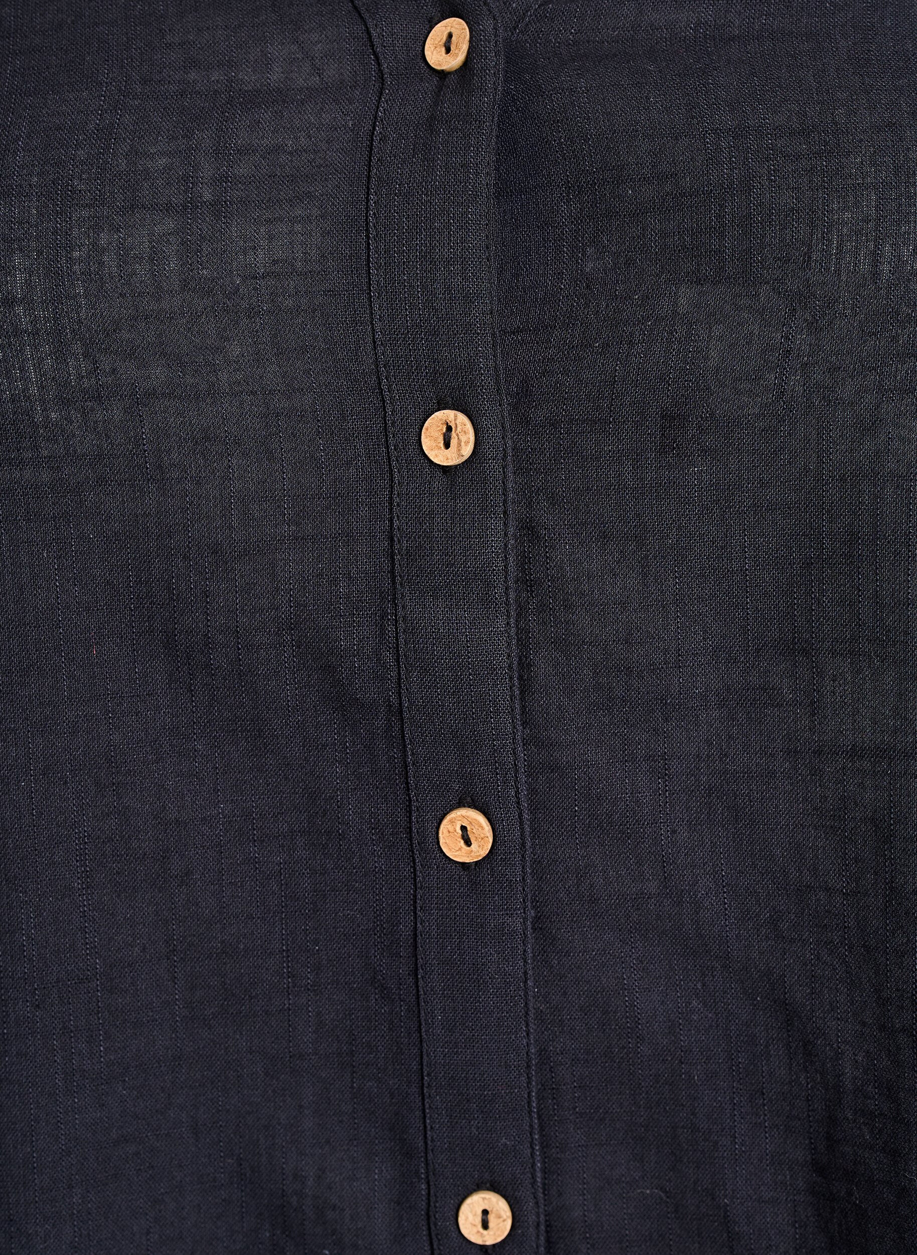 Zizzi Bluzka z bawelny z dekoltem w ksztalcie litery V, Czarne, Packshot image number 2