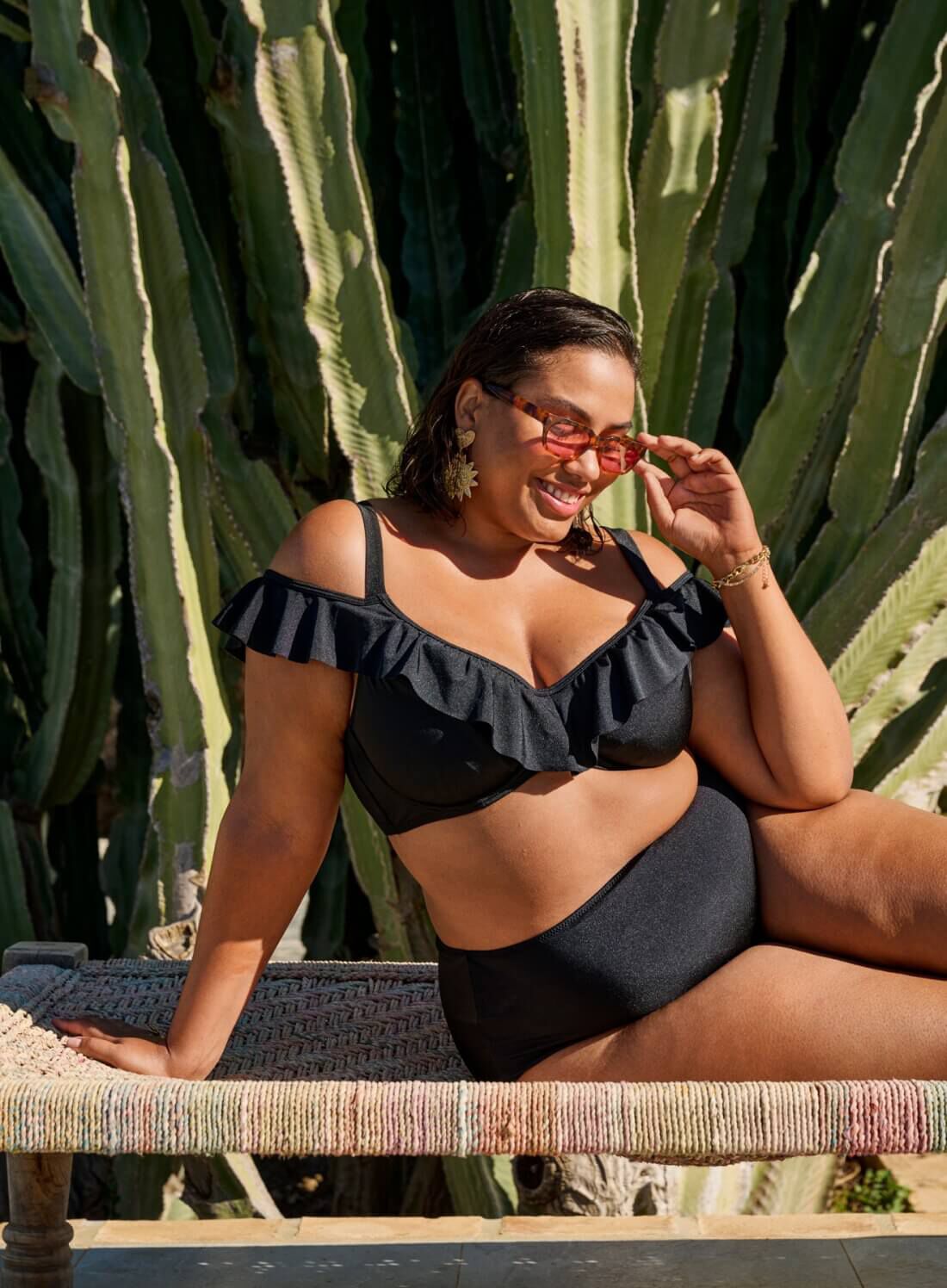 Zizzi G&oacute;ra od bikini z falbankami, , Model