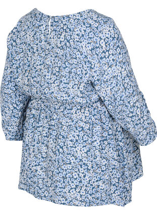 Wiskozowa bluzka ciazowa z kwiatowym nadrukiem, Blue Flower AOP, Packshot image number 1