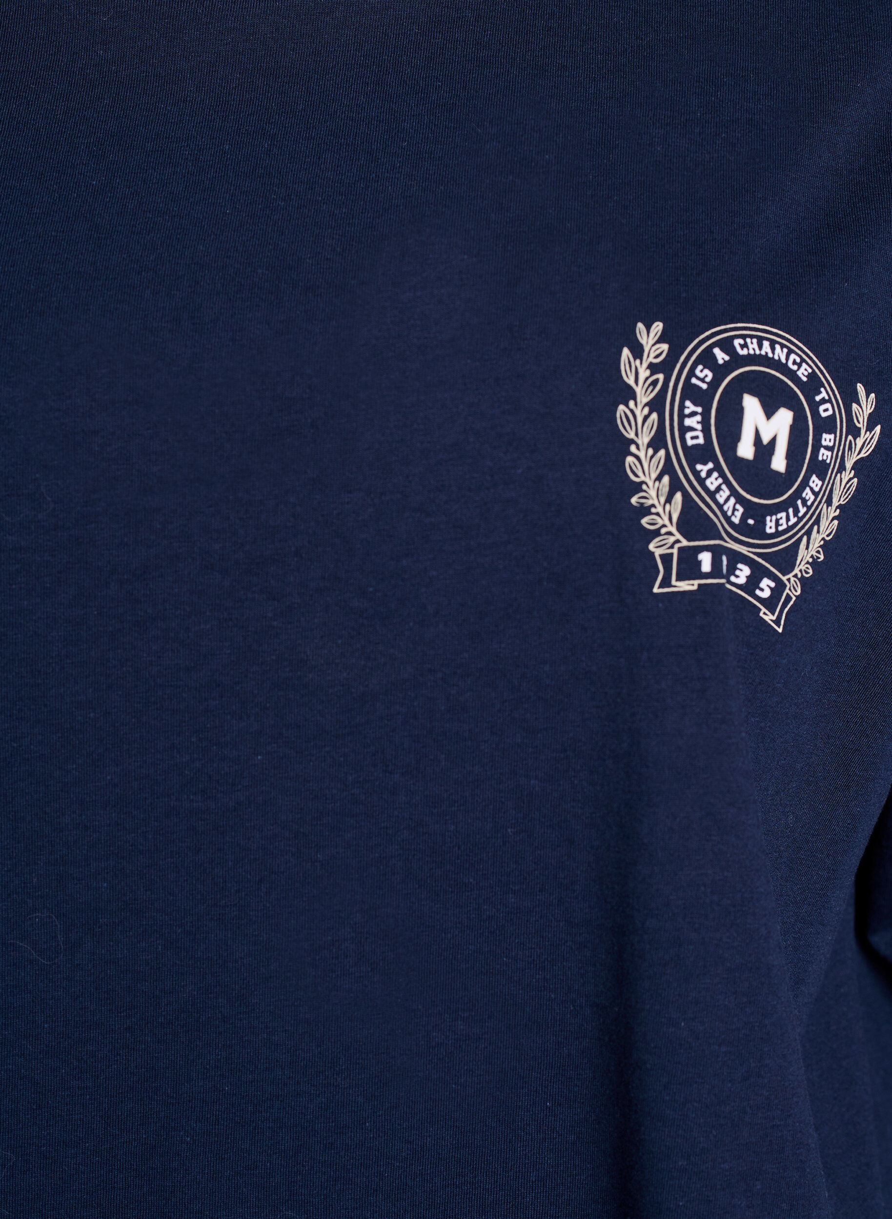 Zizzi Oversizowa koszulka z nadrukiem z tylu, Niebieskie, Packshot image number 2