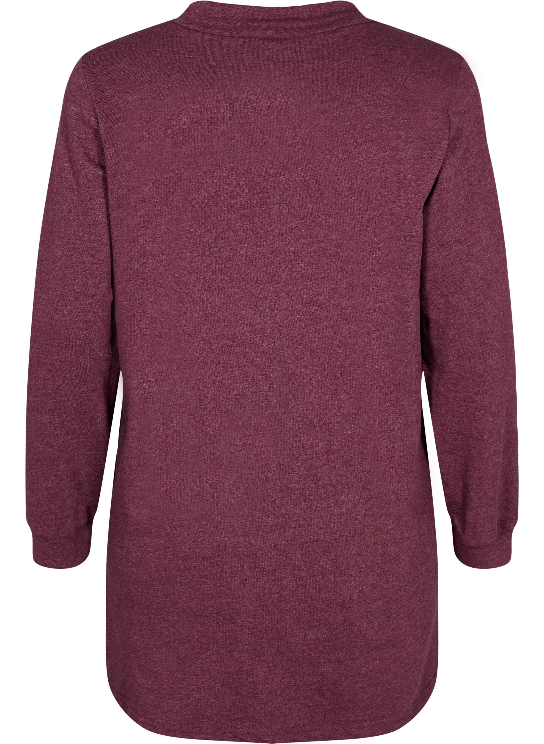 Zizzi Long-sleeved tunic with drawstrings, Port Royal Mel, Packshot image number 1