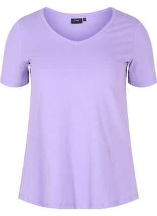 Podstawowa, gladka bawelniana koszulka, Paisley Purple, Packshot image number 0
