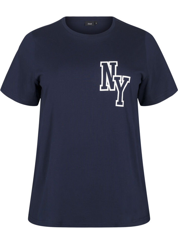 T-shirt z bawelny organicznej z nadrukiem, Night Sky Printet, Packshot image number 0