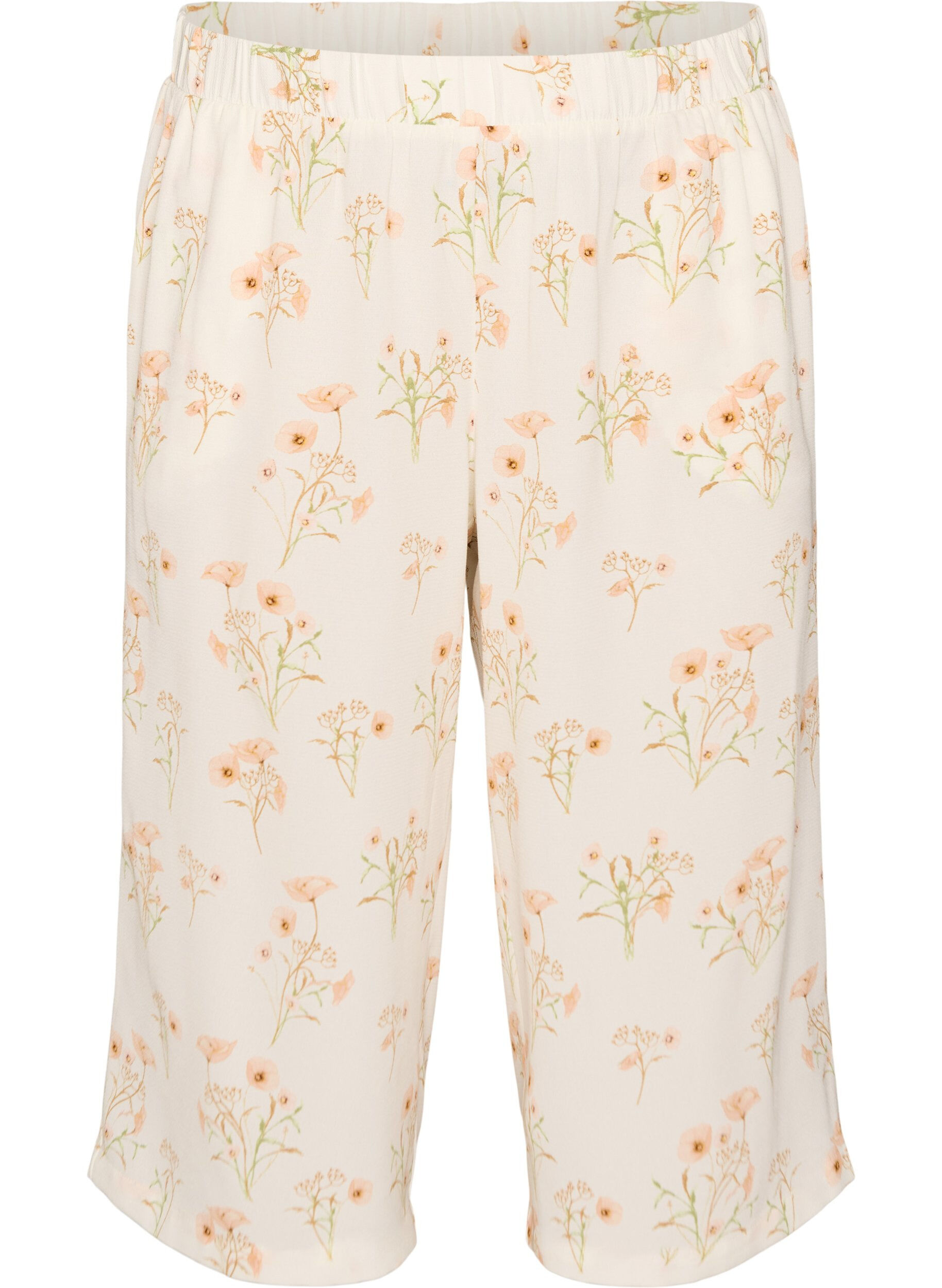 ZizziSpodnie culotte z nadrukiem, Biały, Packshot image number 0