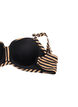 G&oacute;ra od bikini z fiszbinami i wzorem, Brązowy, Packshot image number 3