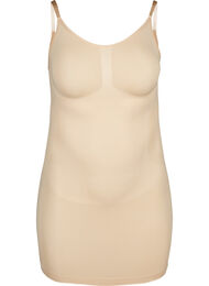 Sukienka modelujaca z cienkimi ramiaczkami, Nude, Packshot