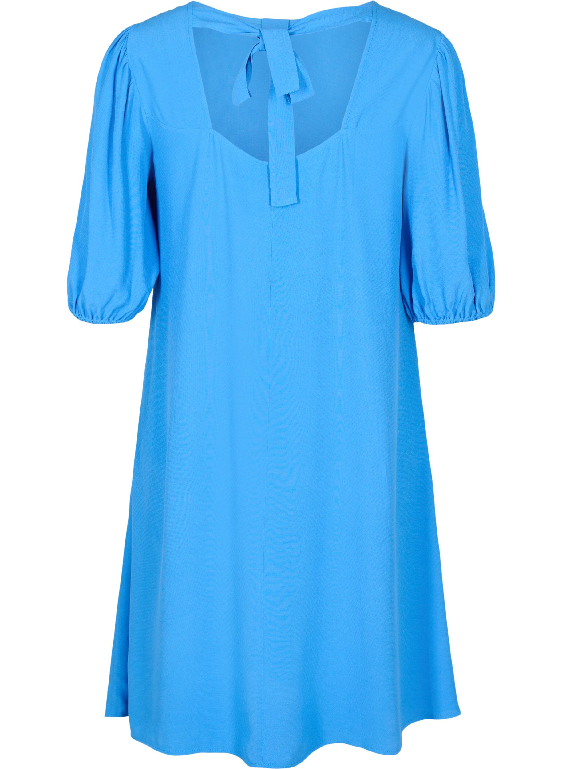 Zizzi Viscose dress with back detail, Regatta, Packshot image number 1