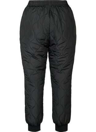 Pikowane spodnie termoaktywne, Black, Packshot image number 1