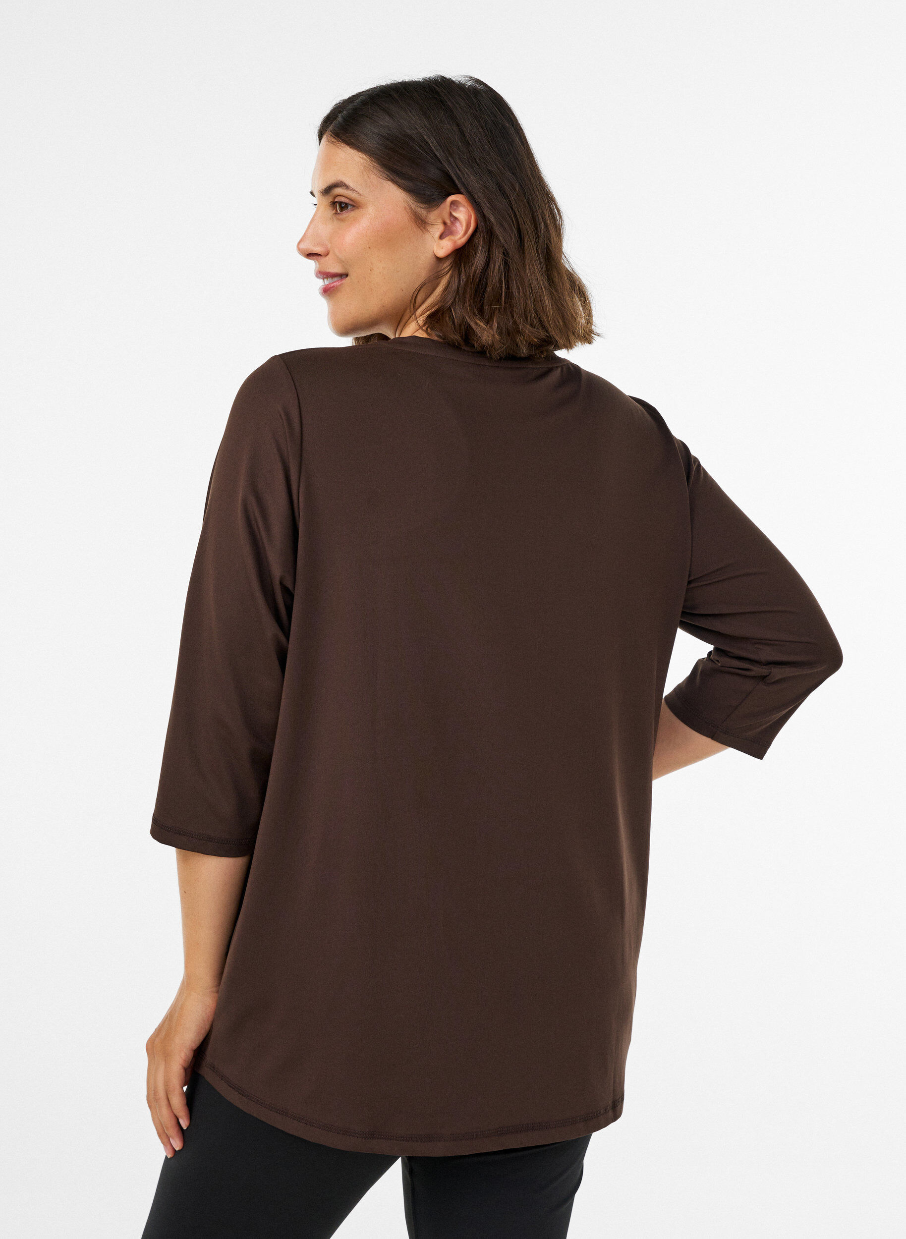 ZizziSportowy top z rekawami 3/4, Brązowy, Model image number 2