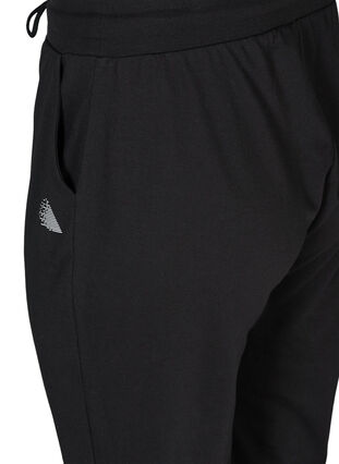 Luzne spodnie treningowe z kieszeniami, Black, Packshot image number 3