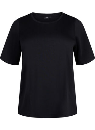 Koszulka z mieszanki modalu, Black, Packshot image number 0