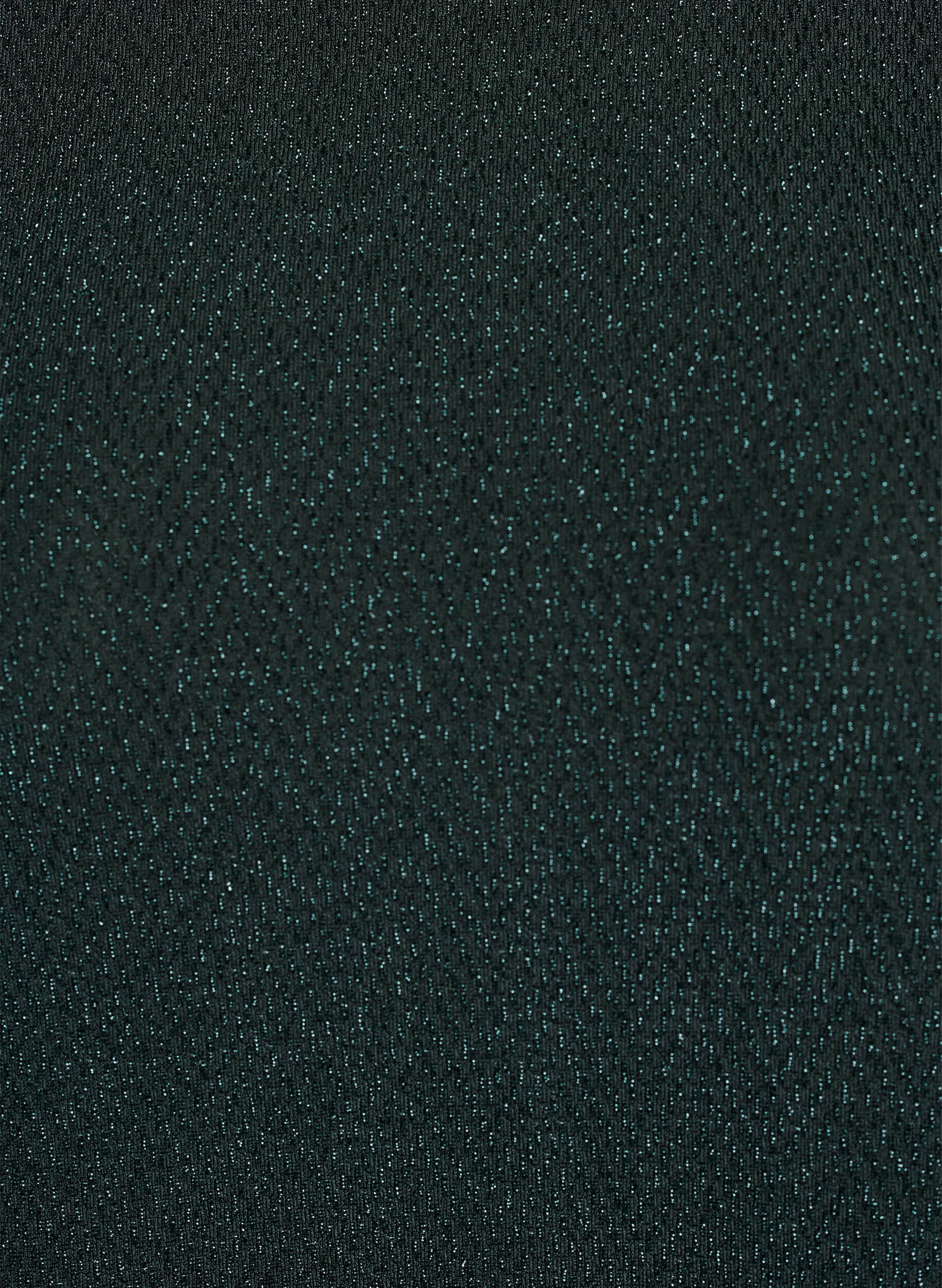 Zizzi Bluzka z blyszczacym wzorem i rekawami 3/4, Zielony, Packshot image number 2