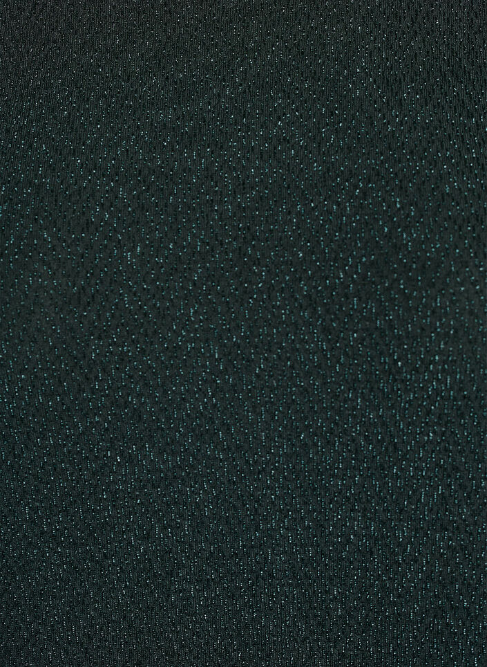Bluzka z blyszczacym wzorem i rekawami 3/4, Zielony, Packshot image number 2