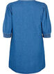 Tunic in denim with v neck, Medium Blue Denim, Packshot image number 1