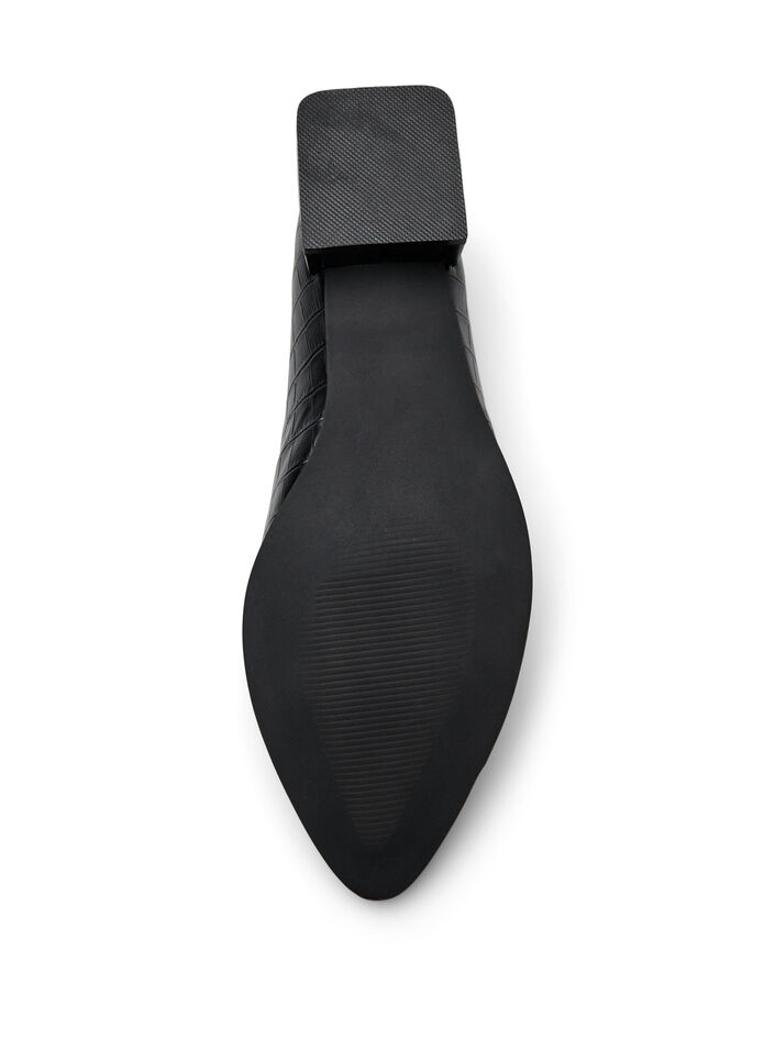 Szerokie - Loafers z brokatem, Czarne, Packshot image number 4