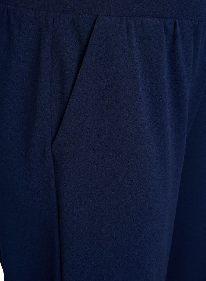 FLASH - Spodnie 3/4 o luznym kroju z wysokim stanem, Niebieskie, Packshot image number 2